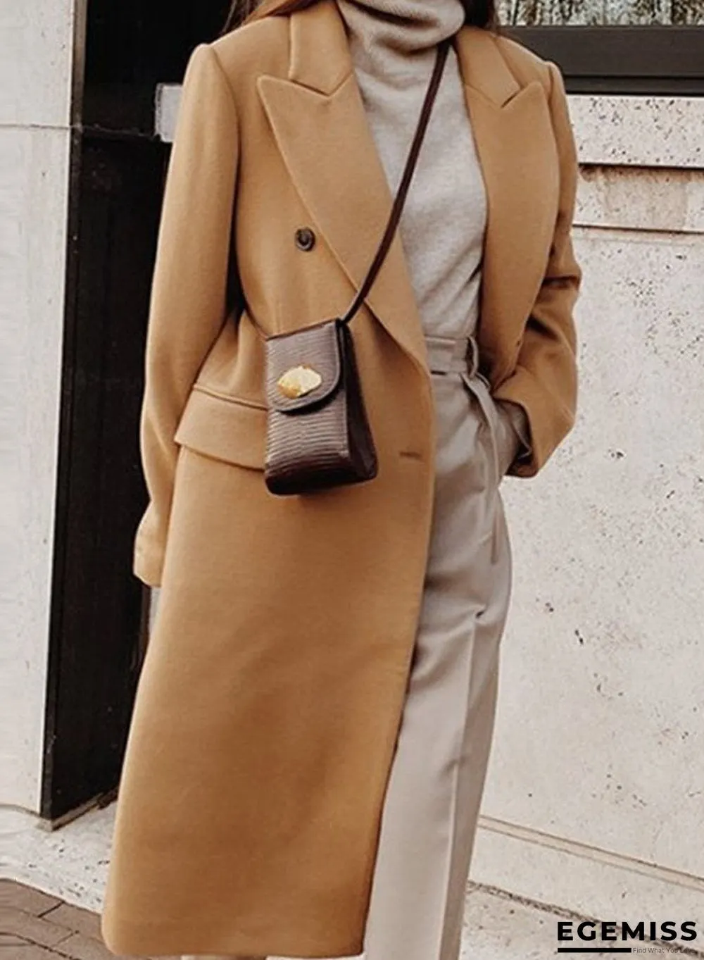 Long sleeved wool coat | EGEMISS