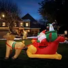 Christmas Inflatable Santa Claus on Reindeer Sleigh for Party Lawn Outdoor Yard