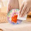 (US Local)[Upgrade]4Pcs Acrylic Special Shape Mandala DIY Waterproof Diamond Painting Coaster