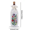 4pcs DIY Diamond Painting Wine Bag Kit Rhinestones Liquor Bottle Cover (Flower)