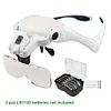 LED Head Magnifier 5 Interchangeable Lenses 1.0X to 3.5X Magnifying Glasses