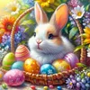 Lapin de P&acirc;ques eggs_round drill peinture diamant-30*30cm