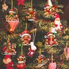 8Pcs Double Side Effect Acrylic Special Shaped Christmas Theme Xmas Trees Hanging Pendant Kits