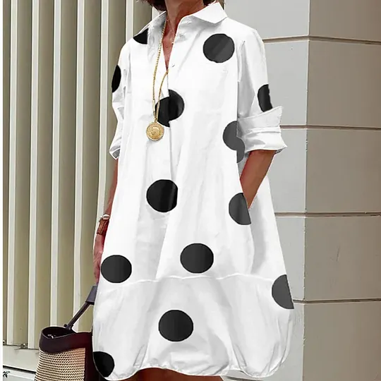 Shirt Dresses For Mature Older Women Over 40, 50, 60, 70 - OlderIn Seniors  & Elderly Fashion