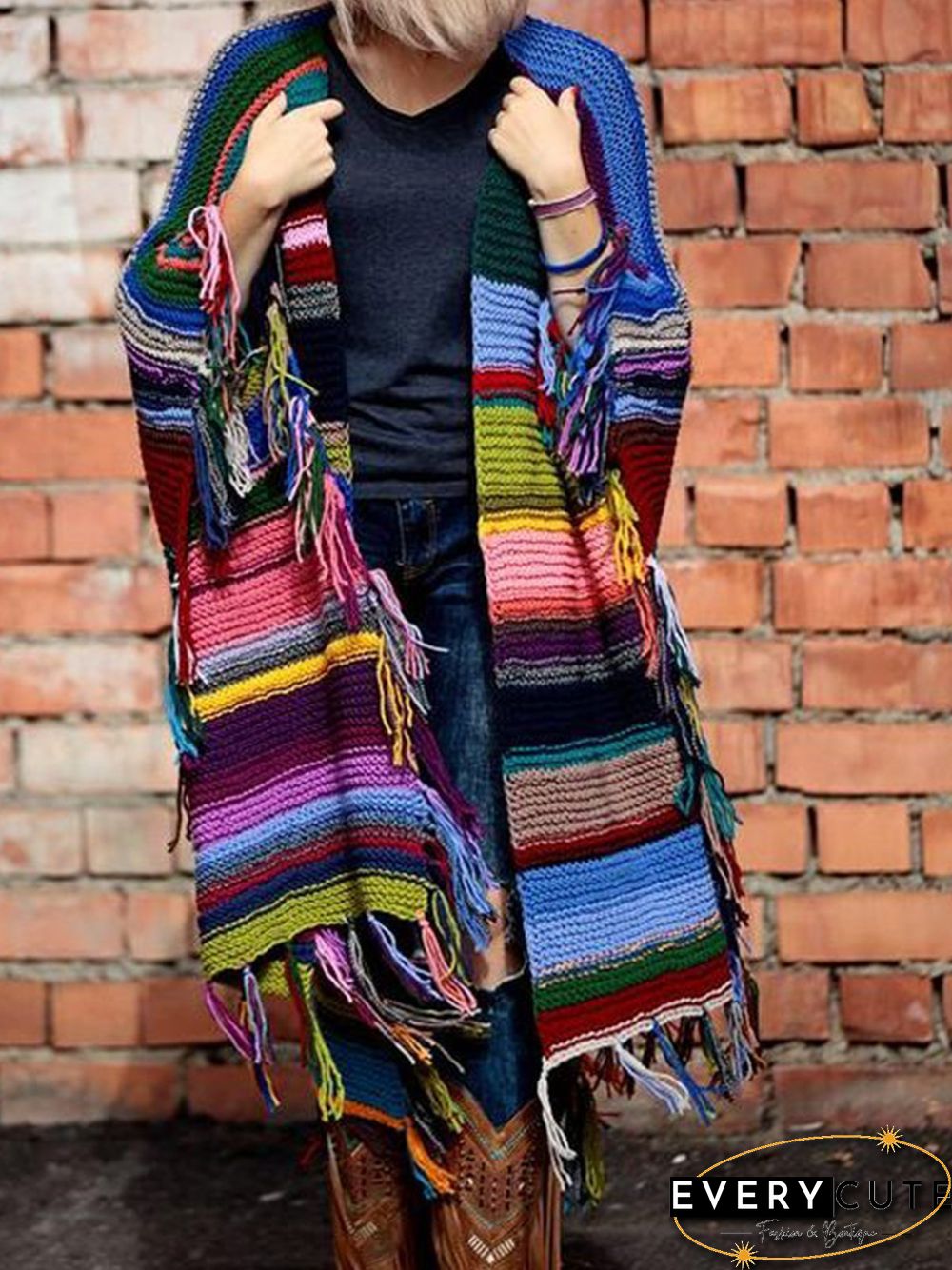 Tribal Stripes Casual Outerwear