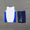 2024 Italy Pre-match training White Jersey+Shorts 1:1 Thai Quality