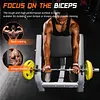 [US Local Warehouse] Fitness Preacher Curl Bench Adjustable Seated Isolated Barbell Dumbbell Biceps Station Workout Bench for Home Gym Fitness Equipment