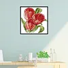 Flower Of Happiness - 2 strands 14CT Stamped Cross Stitch  17*17cm(Brand)