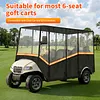 [US Local Warehouse] Fits 6-Person Golf Cart Rain Cover with Transparent Windshield & Reflective Strips 600D Waterproof Oxford Fabric Outdoor Golf Cart Protector Compatible with Club Car & for EZGO