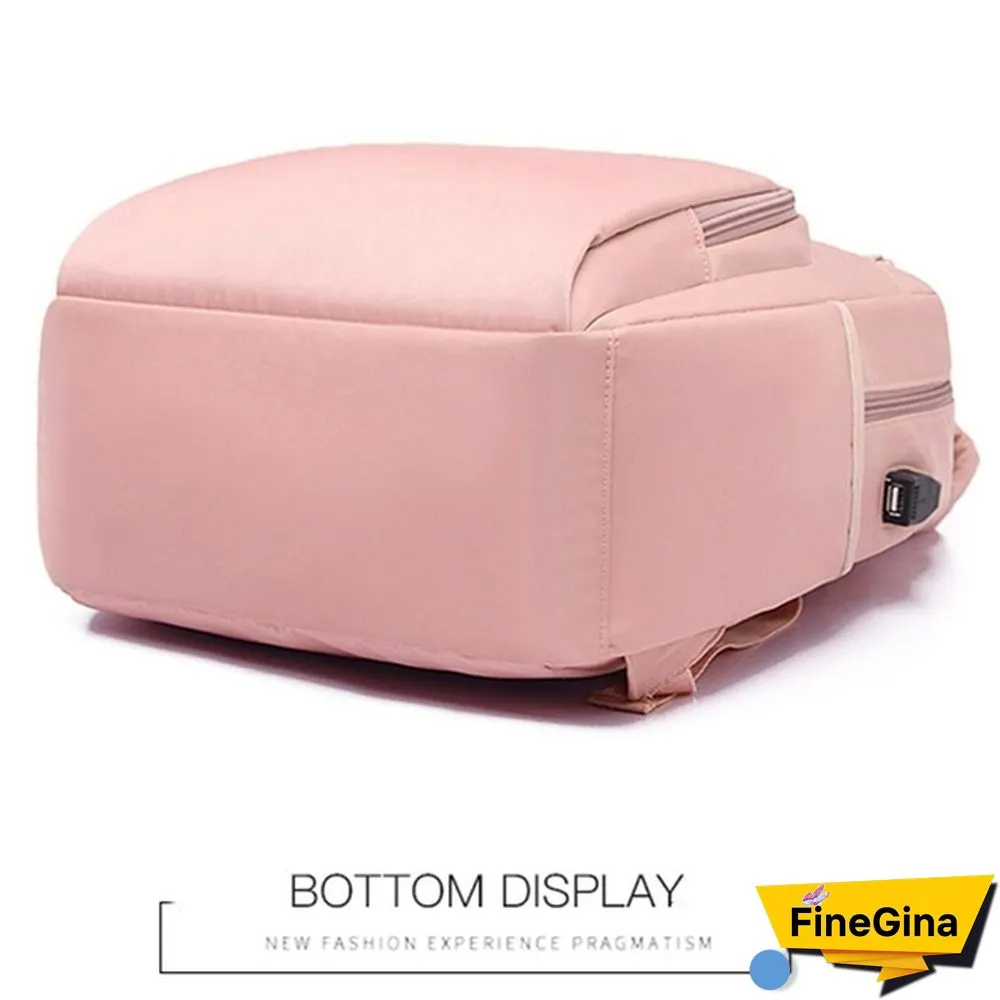 Fashion Anti-theft Bag Travel Waterproof Backpack Women Large Capacity Business USB Charge Laptop Backpack Leisure bag Laptop bag 13 13.3 14 15 15.6inch