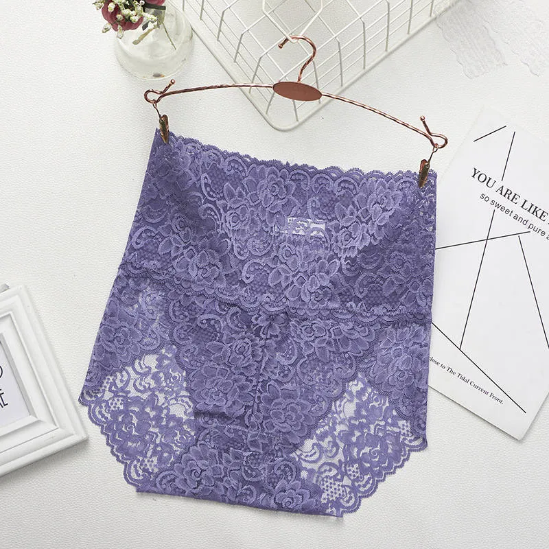Women Panties Sexy Lace Underwear Woman Knickers Lace Panties Mesh Floral Lingerie Female Seamless Briefs Underpants Plus Size