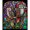 （Big Size)Owl Glass Painting-Paint by Numbers Acrylic Painting 50*60CM