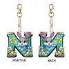 Easter letters-Double Sided Drill-5D DIY Craft Keychain