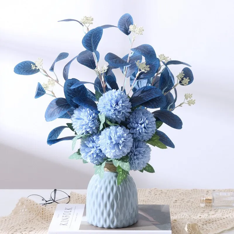 Nordic Artificial Silk Flowers Bridal Shower Wedding Anemone Bouquet Home Party Table Decoration Fake Flower Plant DIY Srapbook