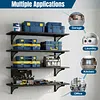 [US Local Warehouse] 4-Pack Heavy Duty Garage Wall Shelving 48.03x18.11x8.66in Garage Storage Rack Floating Shelves 1000 lbs Load Capacity for Power Tools Garden Supplies