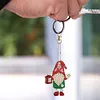 (US Local)12pcs Christmas Gnome Diamond Painting Keychains Kit DIY Diamond Art Charms