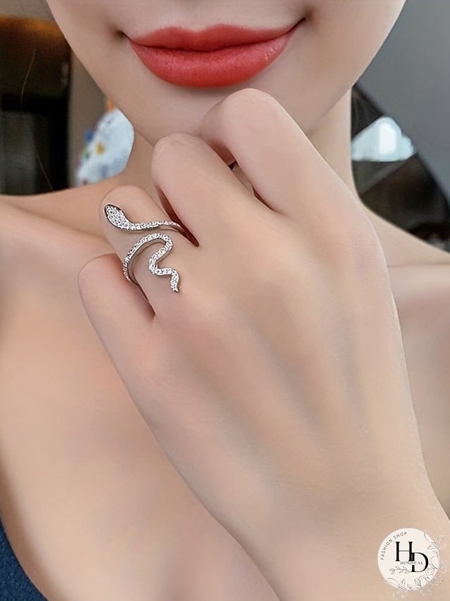 1PC Ring For Women's Cubic Zirconia Silver Street Gift Holiday Alloy Snake