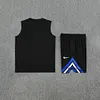 2025/2026 Inter Milan Pre-Match Training Black Vest+Shorts Football1:1 Thai Quality