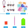 6pcs 5D Diamond Art Key Rings Art Craft DIY Special-shaped Drill Butterfly Flag Keychain Kit