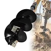 [US Local Warehouse] 12 X 52 In Auger Drill Bit Spiral Excavator Auger 2 Inch Hexagonal Connection 2 Hex Auger Bit Replacement Garden Spiral Hole Planter Digger Steel Hole Digging Tool for Column Hole Excavator