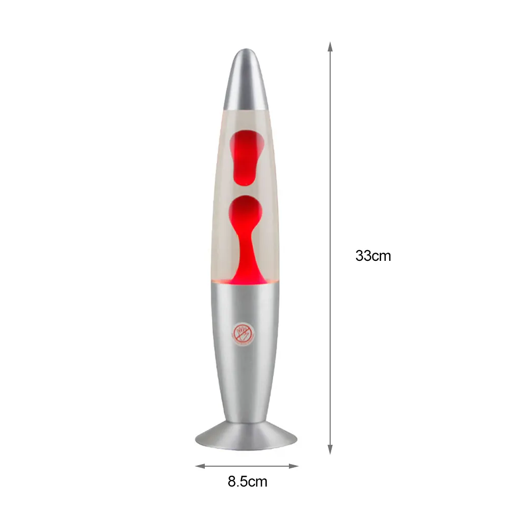 25W Jellyfish LED Bedside Volcano Lava Night Light for Home Bedroom (Red)