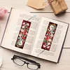 (US Local)4Pcs Special Shape Flower Bass 5D DIY Diamond Painting Bookmark for Book Lovers