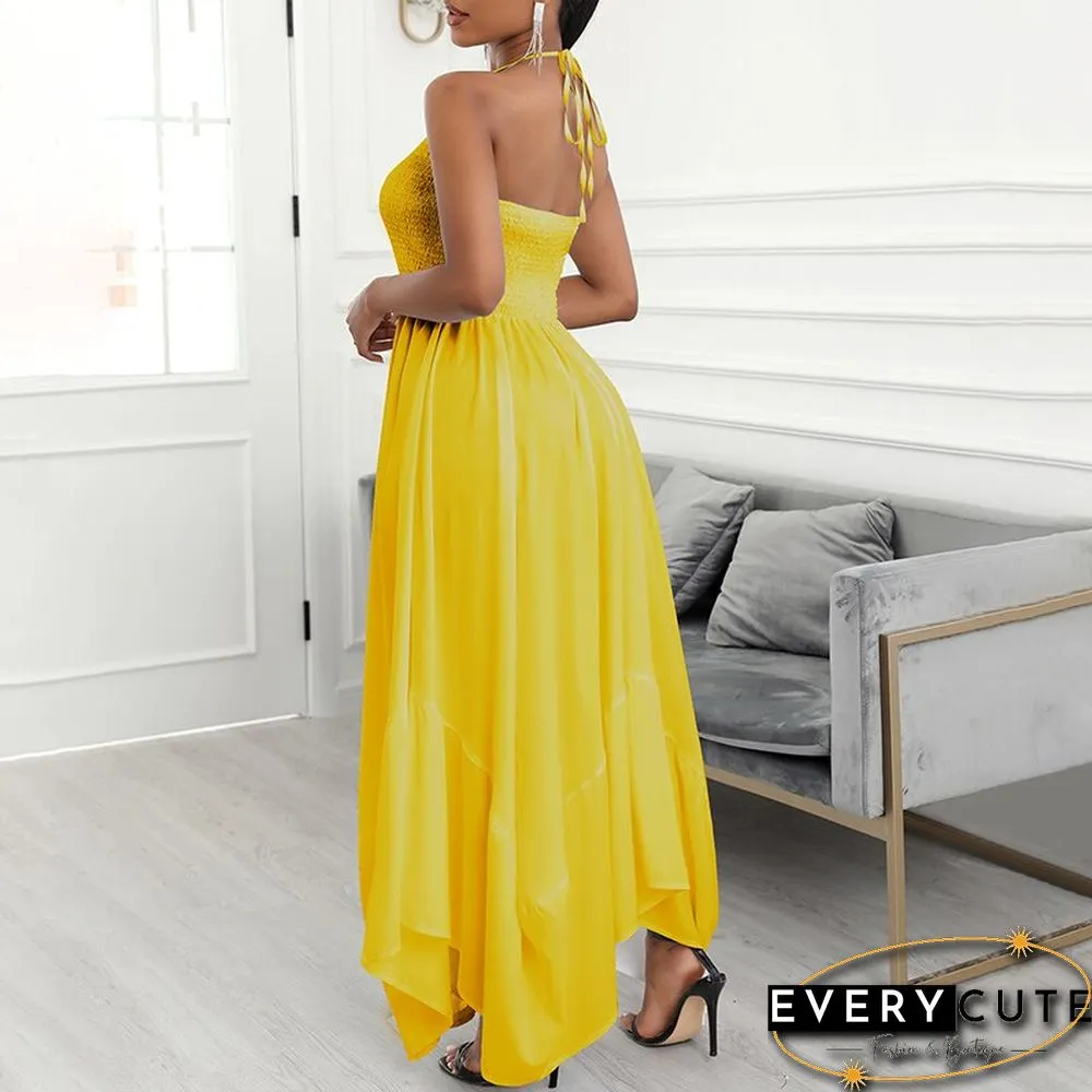 Party Wear Sleeveless Vacation Holiday Bohemian Long Dress Fashion Women Backless Halter Maxi Dress