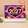 Diamond Painting Flowers 2027 Paper Calendar Monthly Flip Tabletop Calendar Kit