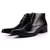 Stylish Mens Lace Up Leather Ankle Dress Boots