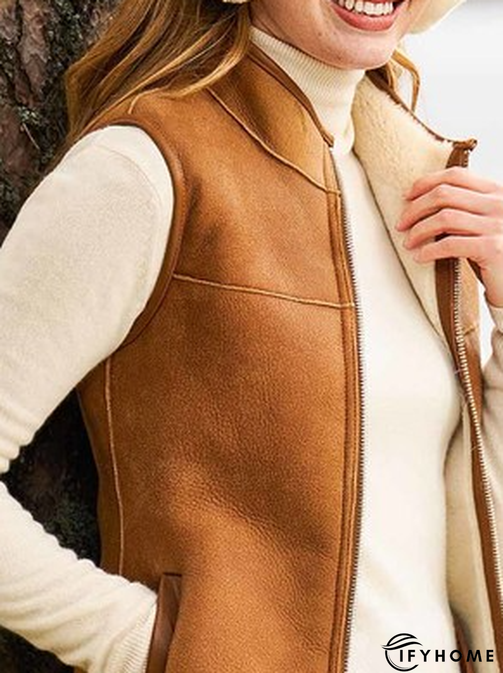 Fluff/Granular Fleece Fabric Casual Vest | IFYHOME