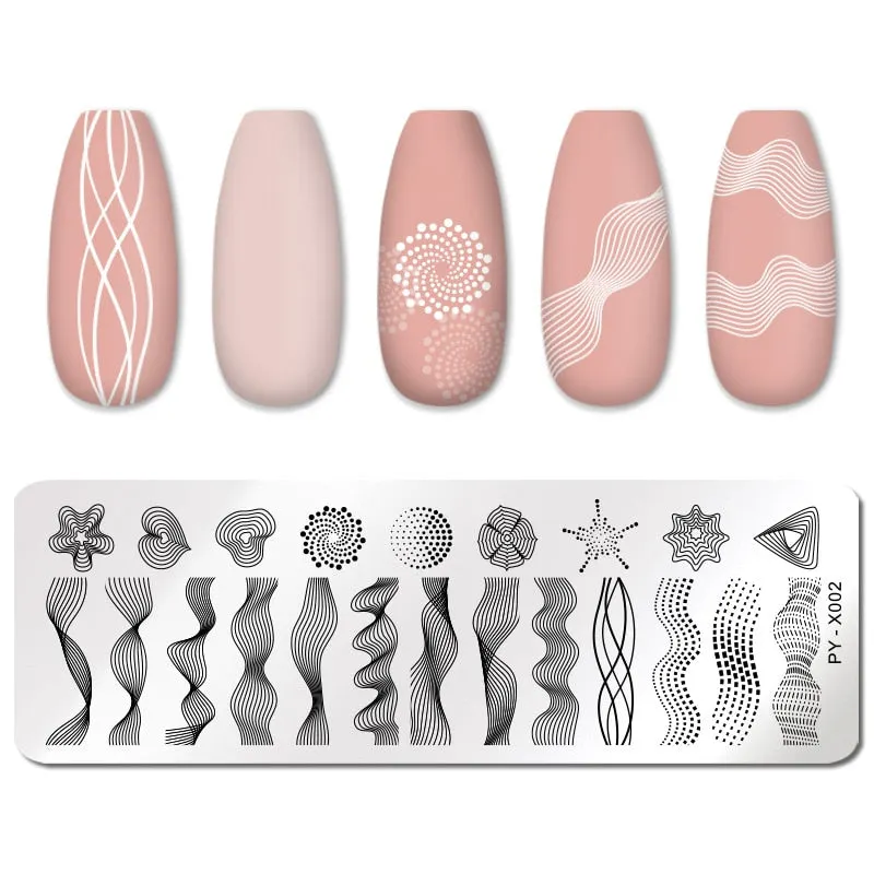 PICT YOU Spring Series Nail Stamping Plates Stencil Stainless Steel Tools Nail Art Stamp Template Design Printing Tools-Nail Inspo