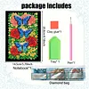 Flower Butterfly 5D DIY Diamond Art Painting Notebook Kit 50 Pages A5 Rhinestone Art Painting Notebook Kit for Adults Beginners Holiday Birthday Gift