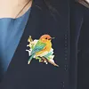 4Pcs Diamond Painting Brooch Diamond Painting Pins Jewelry Kit (Bird)