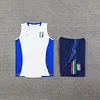2024 Italy Pre-match training White Jersey+Shorts 1:1 Thai Quality