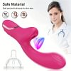 2 w 1 dildo wibrator dla G-punktu i klitorisa, silikonowy wibrator lizania i ssania języka, seksywna zabawka lizania klitorisa z 10 trybami lizania języka i 10 trybami wibracji