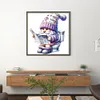 (Small Size)Gnome Goes To Toilet - 18CT Stamped Cross Stitch - 25*25cm