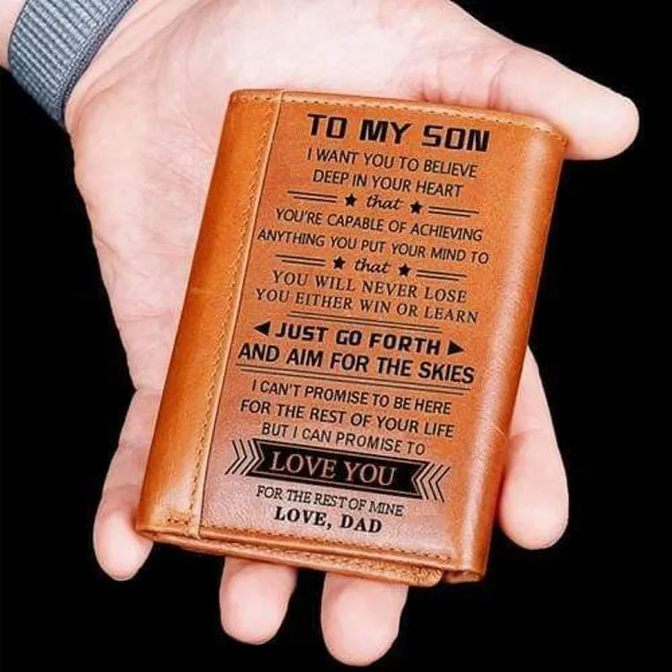 Dad To Son - You Will Never Lose - Tri-fold Wallet The Cold Blanket