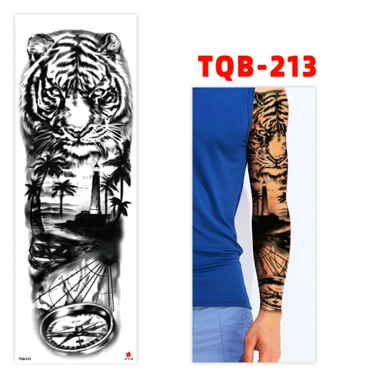 Temporary Tatoo Tattoo for Woman Tattoo Stickers Arm Tattoo Big Sleeve Men and Women Personality Tiger Leopard stickers