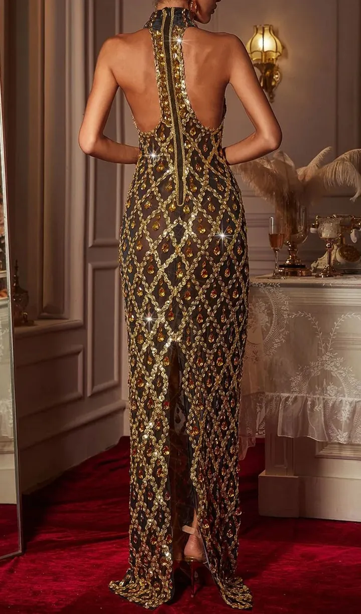 Fashionslee Women Gold Dresses