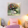 Daisy Girl-11CT Stamped Cross Stitch 50*50cm/19.69*19.69in