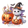 >SALE<Acrylic Halloween Cat Diamond Painting Desktop Decorations for Home Office Decor