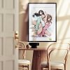 A3 & 4K Size Cheongsam Tifa Lockhart & Aerith Gainsborough Decorative Painting - (FF7) Final Fantasy VII - HuangGua Studio