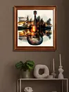 (US Local)Paint By Numbers Kit On Canvas DIY Oil Art Guitar Home Wall Decor40x40cm