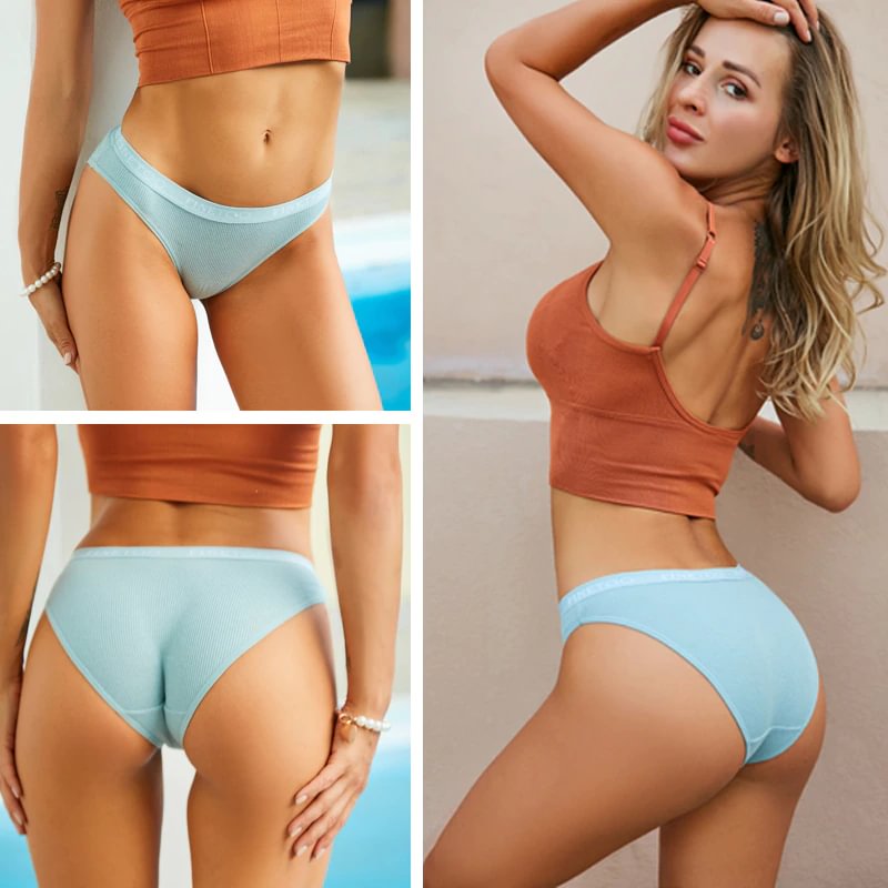 Billionm Cotton Thread Panties for Women Low Waist Sexy Briefs Female Underpants Solid Color Underwear Women's Intimates Lingerie