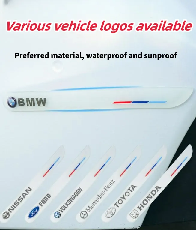 Car front and rear bumper anti-collision strips