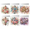 6Pcs Faith 5D DIY Diamond Painting Greeting Card Craft for Friend Family Lover Kit