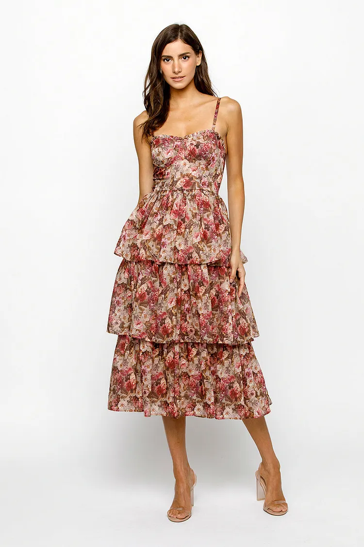 Mellorie Tiered Midi Dress