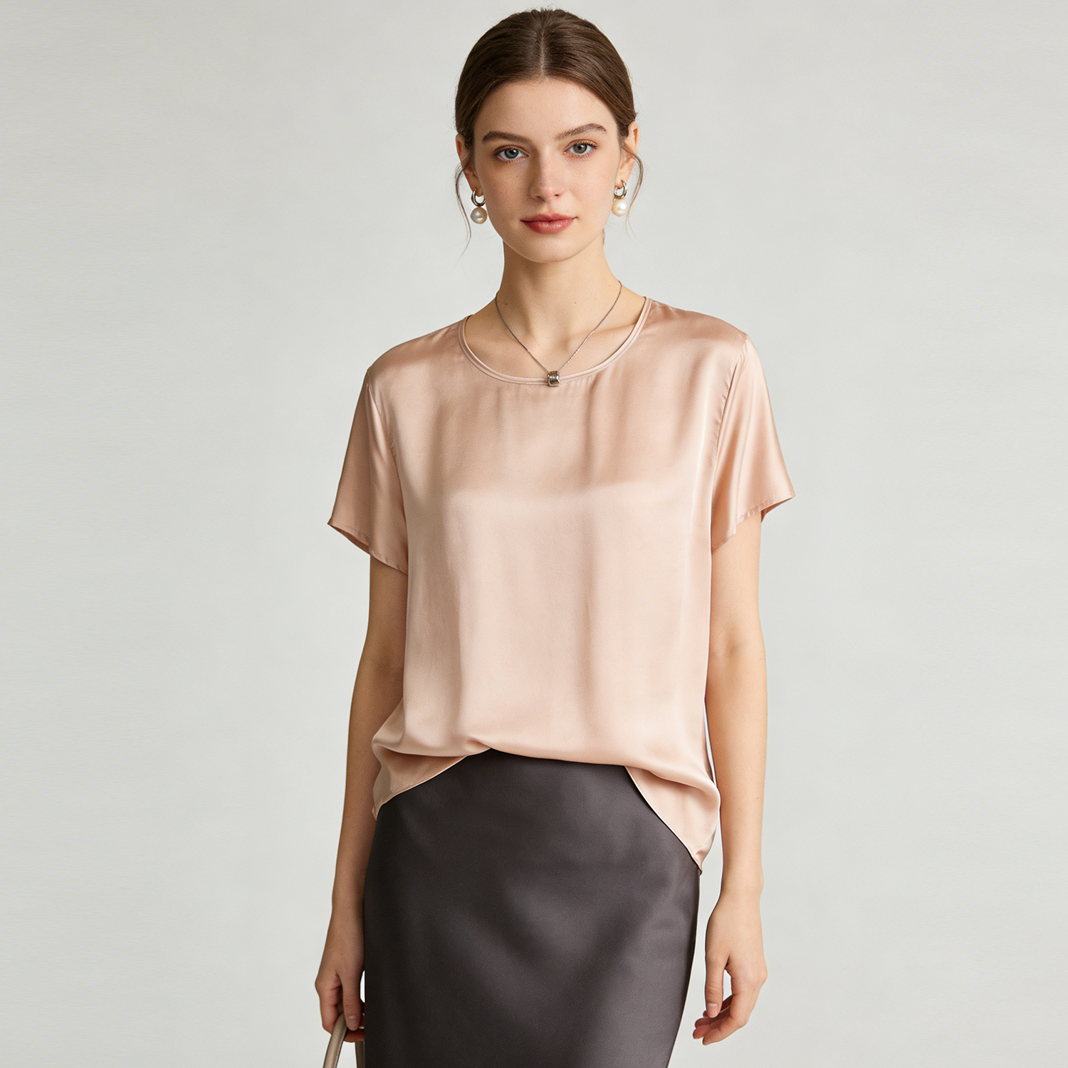 Silk Blouse Washable T-Shirt Top REAL SILK LIFE