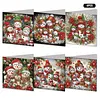 6PCS Diamond Painting Xmas Snowman Greeting Cards Congratulations Cards & Gifts