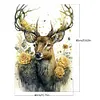 Deer Flowers-Paint by Numbers Acrylic Painting 40*60CM(Poster style）
